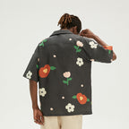 EMPTY REFERENCE Peach Flower Short Sleeve Shirt