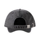 NOVACAM Washed Black Spoof Embroidery Dad Hat