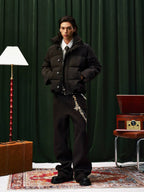 YADcrew Chain Embroidered Western Pants
