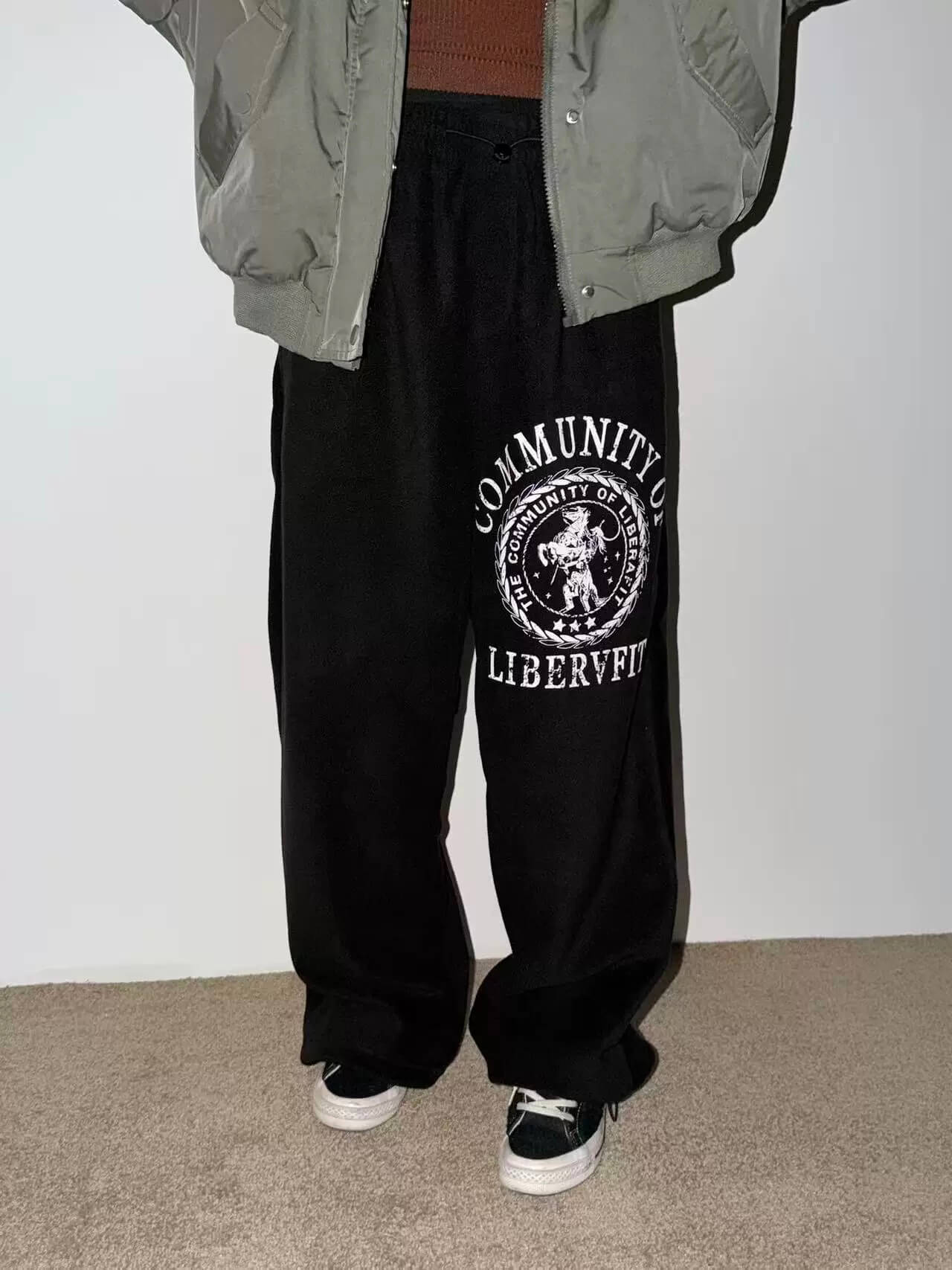 LIBERAFIT Hand Painted Polar Fleece Baggy Sweatpants