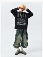 MEDM Clown Oil Painting Long Sleeve Tee