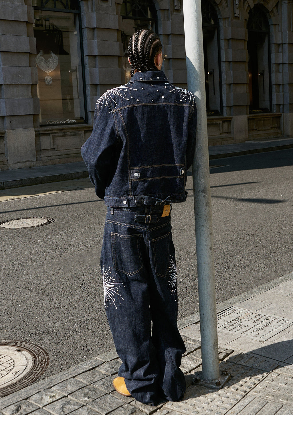 STEEPC Fireworks Rhinestone Denim Jacket