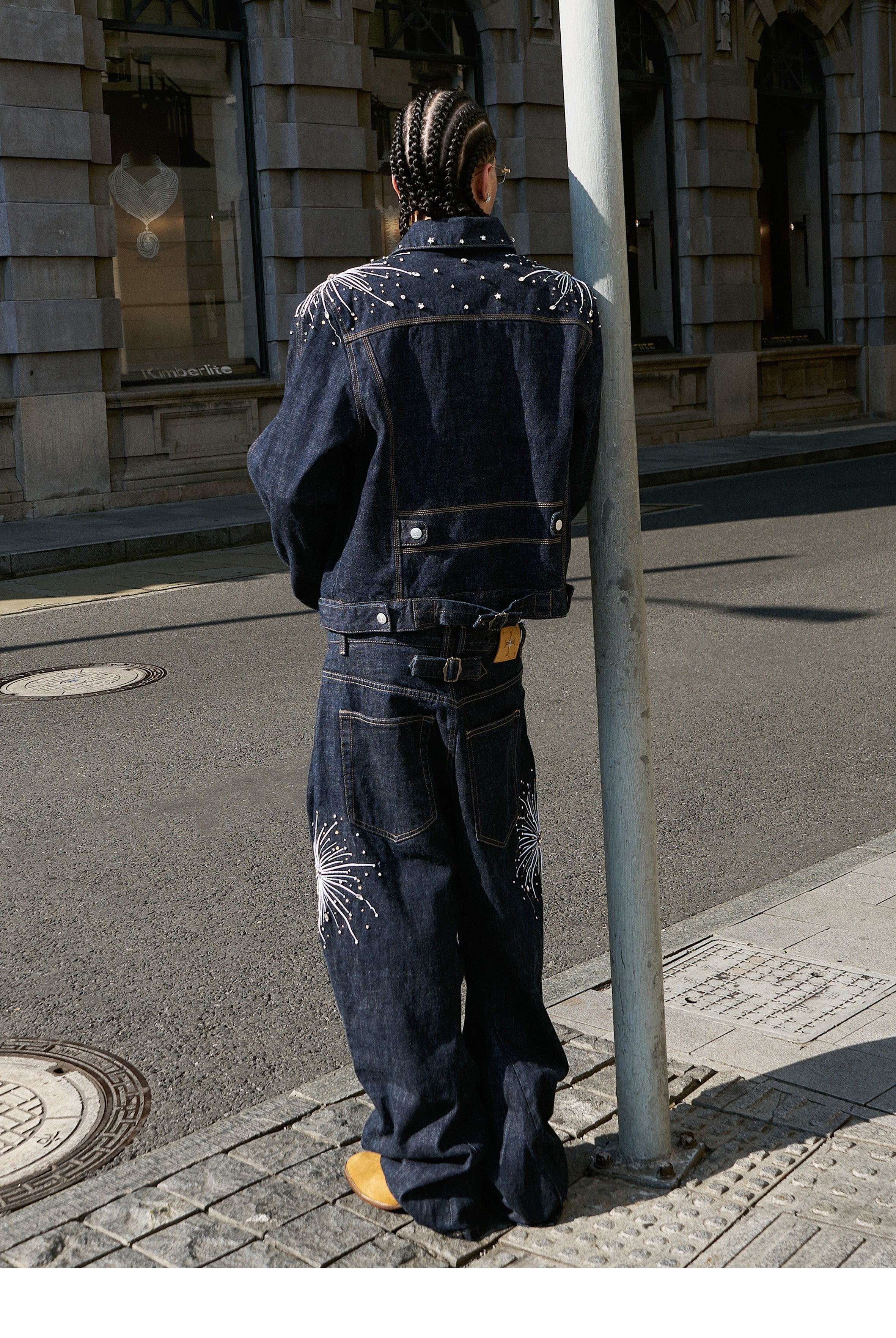 STEEPC Fireworks Rhinestone Denim Jacket