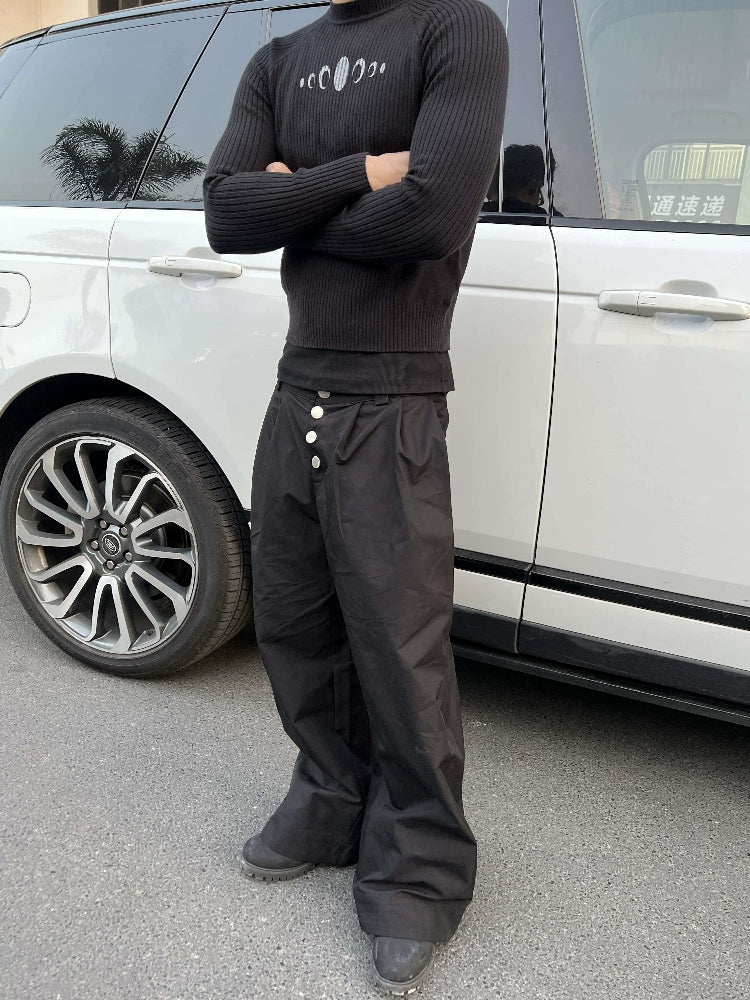 KARMANISTIC Button Fly Baggy Pants