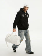 Small Town Kid Snake Pattern Leather Weekender Bag