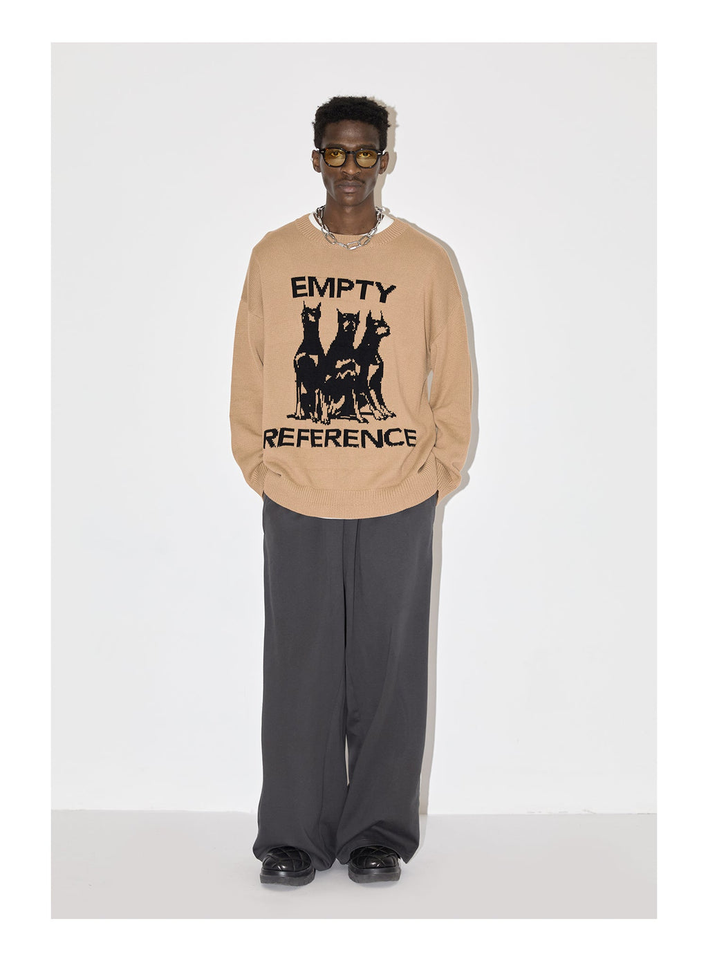 EMPTY REFERENCE Doberman Knit Sweater
