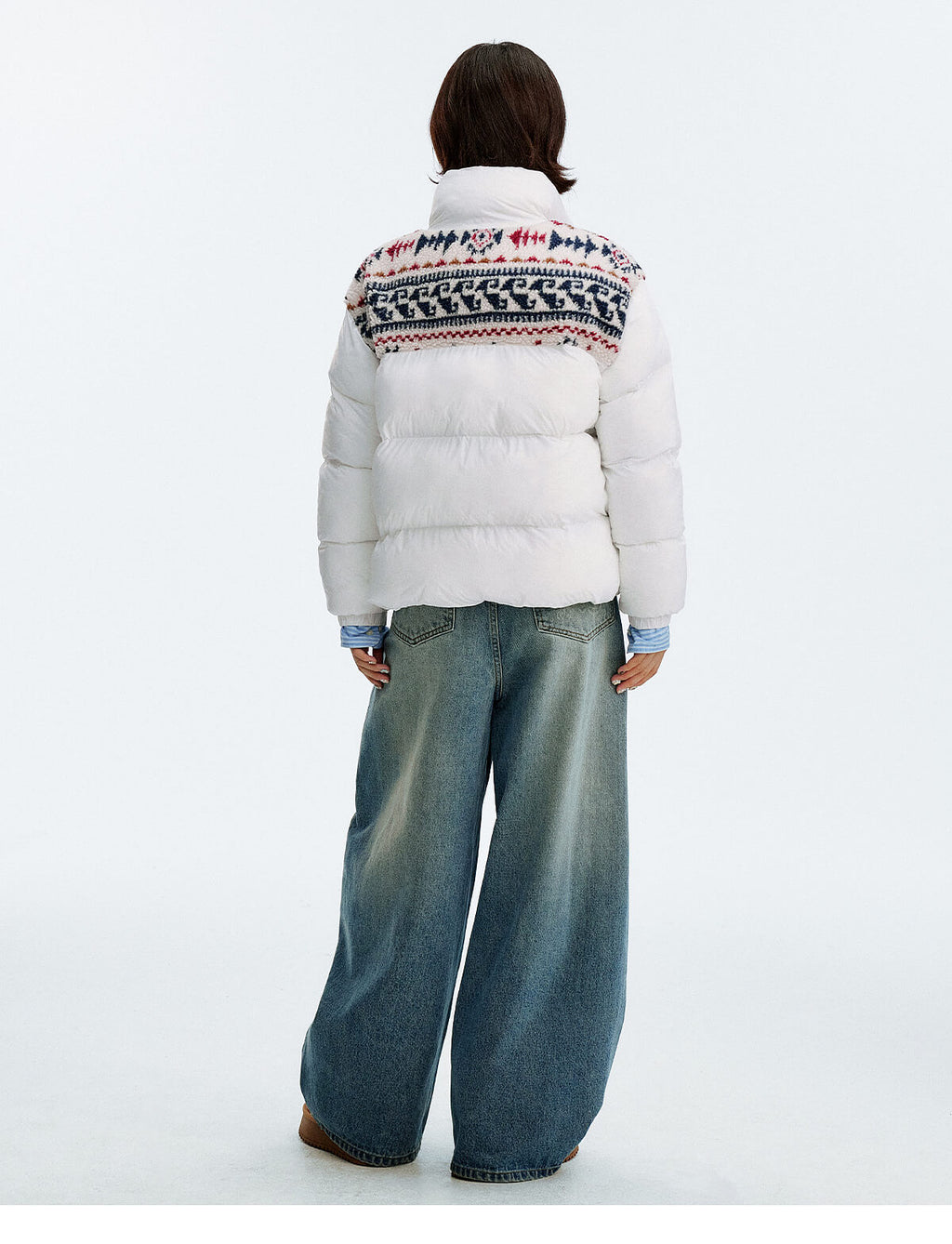 MEDM Ethnic Patchwork Puffer Jacket
