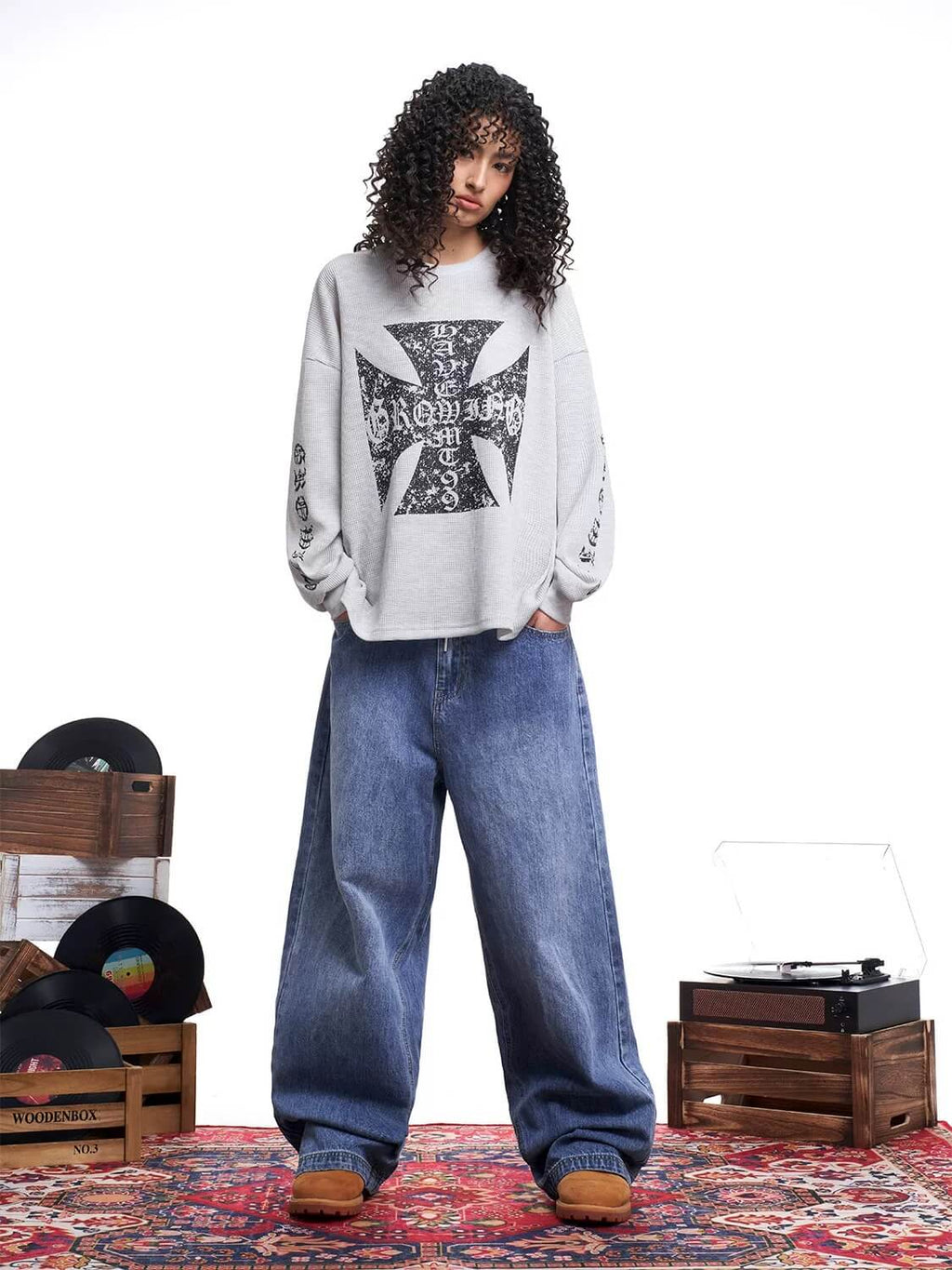 F3F Select Classic Wash Baggy Jeans