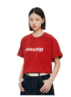 Wassup House Big Logo Print Basic Tee