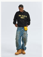 MEDM Basic Letter Logo Suede Hoodie