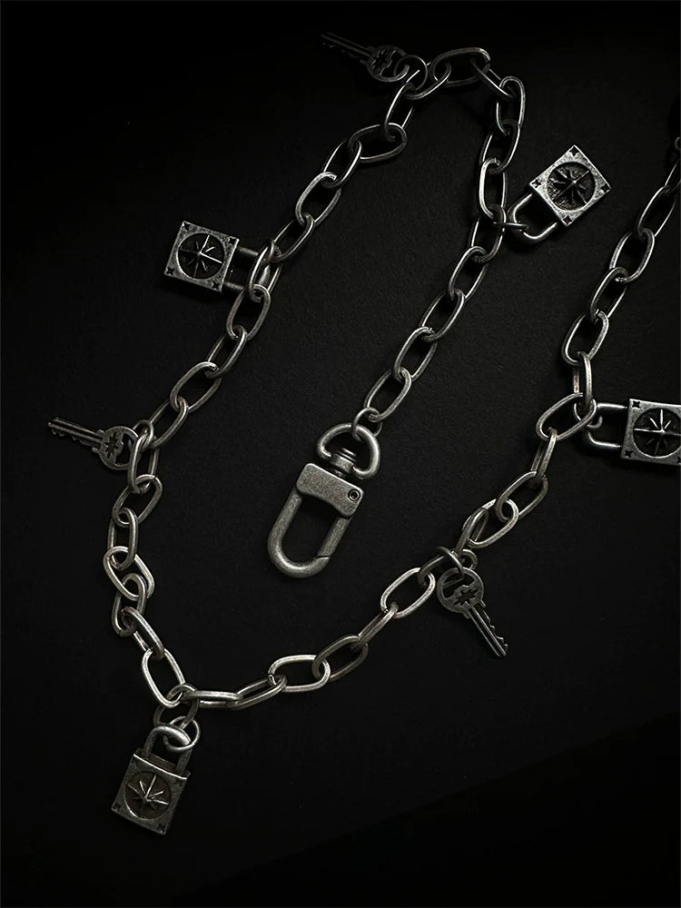 Remedy Key Lock Metal Wallet Chain