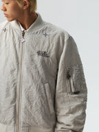MEDM Crinkled Nylon MA-1 Bomber Jacket