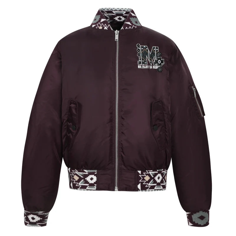 MEDM Ethnic Trim MA-1 Bomber Jacket