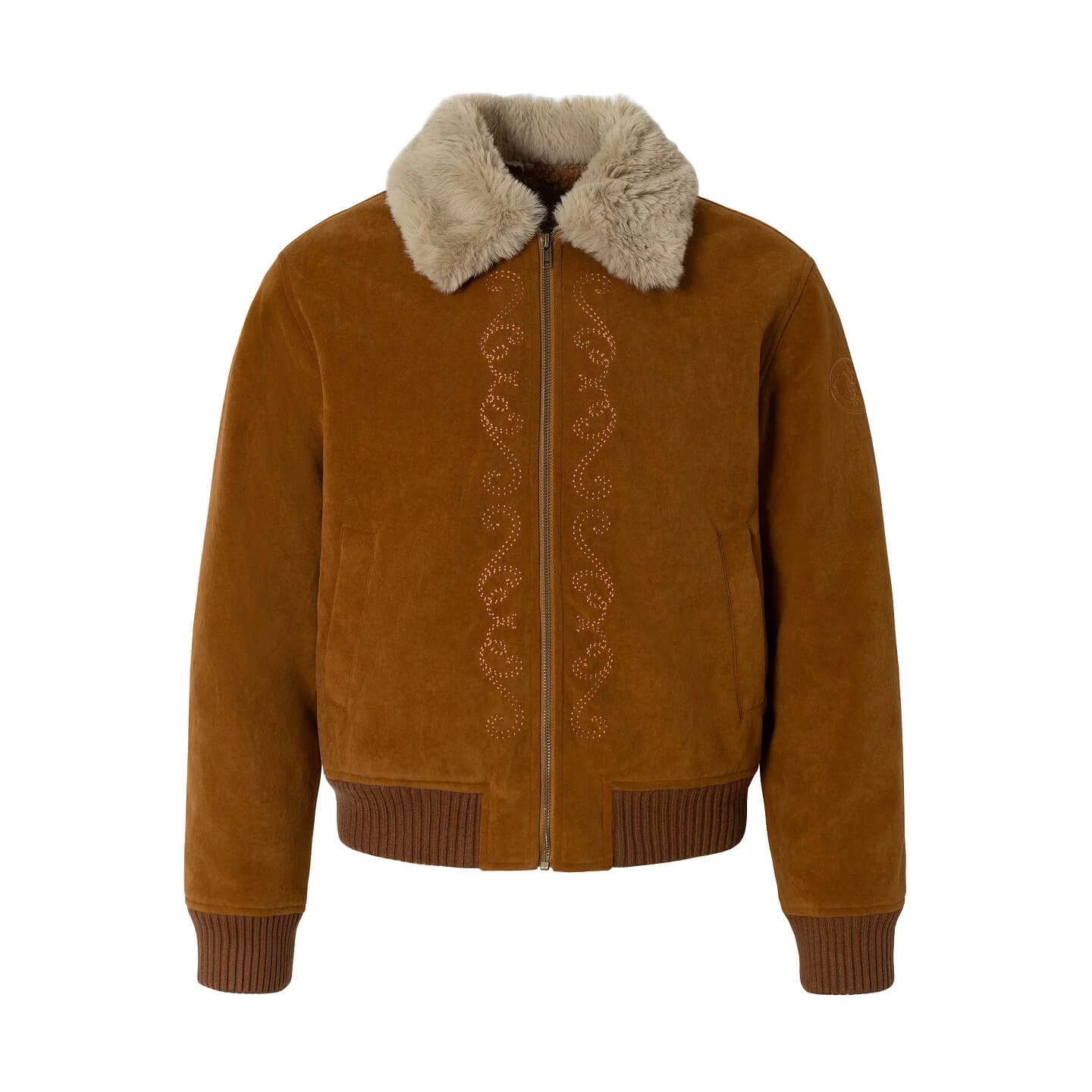 YADcrew Fur Collar Fleece Lined Bomber Jacket