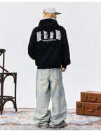 MEDM Ethnic Paisley Patch Embroidered Hoodie