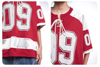 F3F Select Color Block Lace Up Mesh Short Sleeve Hockey Jersey