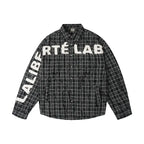 Labt Plaid Flannel Patch Embroidered Long Sleeve Shirt