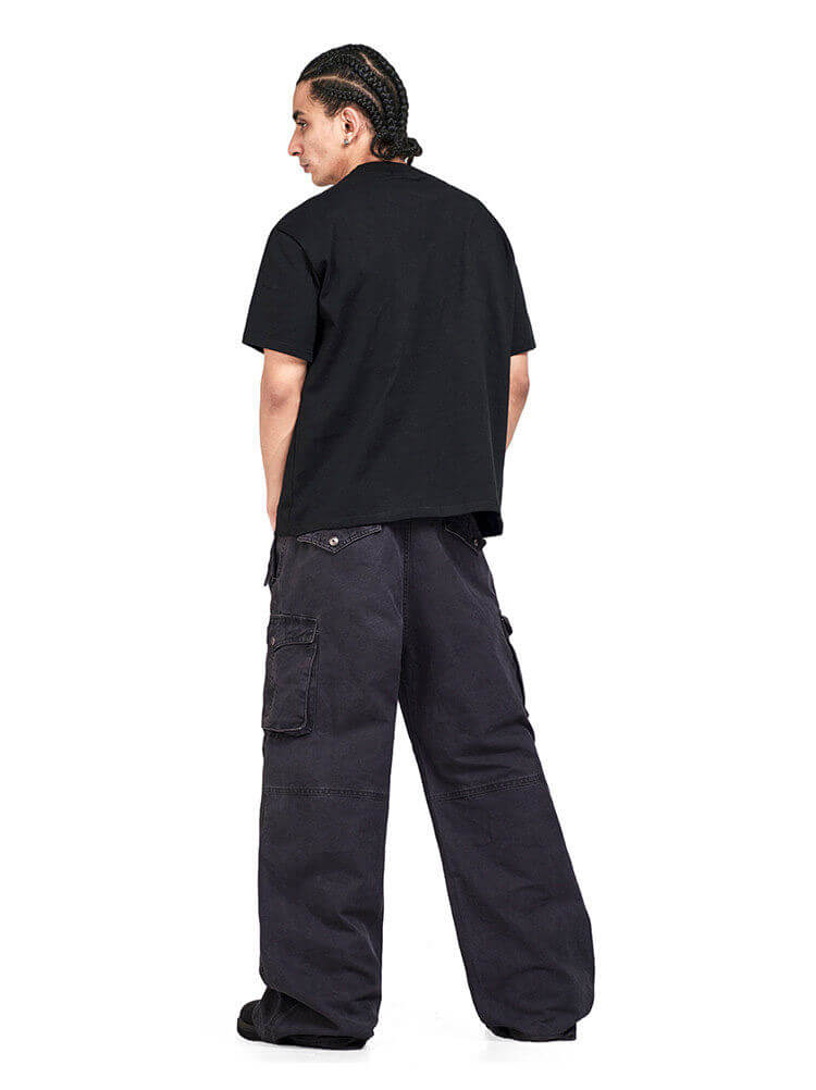 F3F Select Relaxed Fit Washed Utility Cargo Pants