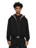 ANTIDOTE Leopard Print Lined Double-Zip Hoodie