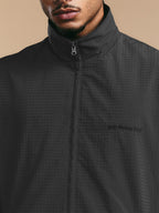1807 Textured Plaid Fabric Track Jacket