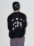 LIBERAFIT Star Jacquard Button Front Cowichan Cardigan