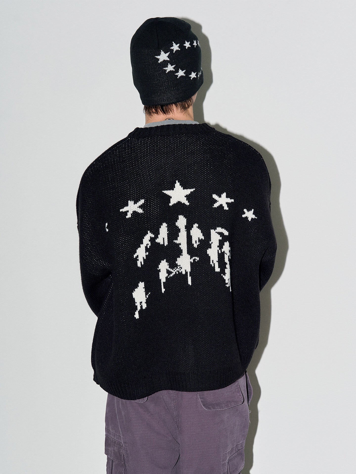 LIBERAFIT Star Jacquard Button Front Cowichan Cardigan