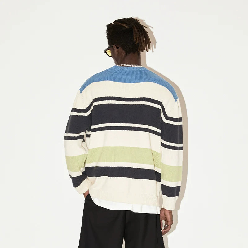 EMPTY REFERENCE Stripes Multi Color Knit Sweater