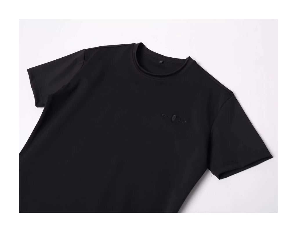 KARMANISTIC Quick Dry Stretch Fit Logo Embroidered Workout Tee