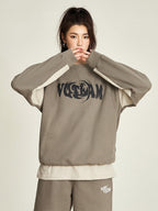 VOTE Contrast Color Rotating Sweatshirt