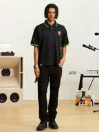 Small Town Kid Ethnic Pattern Jacquard Polo Shirt