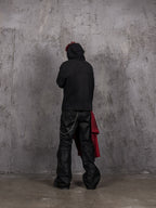 UNDERWATER Destruction Fake Layered Prisoner Print Hoodie