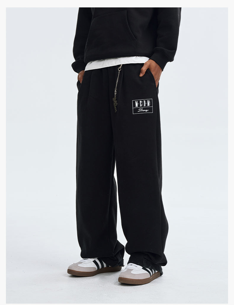 MEDM Embroidered Lettered Logo Hoodie & Sweatpants