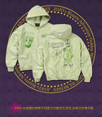 MEDM × JOJO Washed Graphic Print Zip Up Hoodie