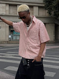 STEEPC Striped Boxy Wide Short Sleeve Shirt