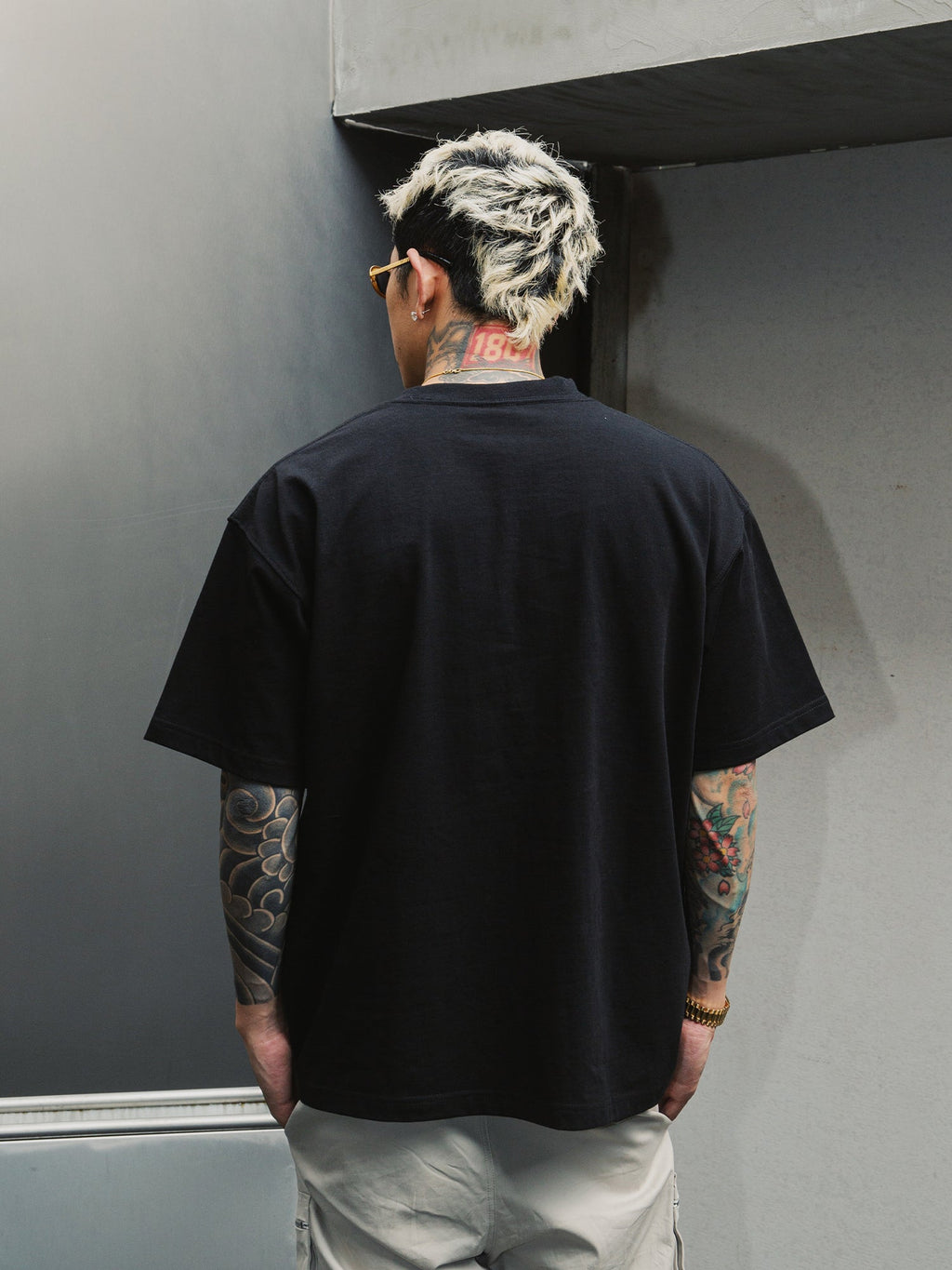 S45 Shoulder Small Embroidered Logo Tee