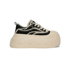 1807 INF-008 Gothic Lace Up Canvas Chunky Sneakers