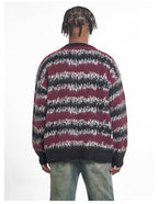 F3F Select Gradient Striped Fuzzy Knit Sweater