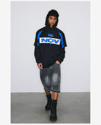 NOVACAM Soccer Jersey-Style Fake Two-Piece Hoodie