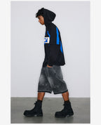 NOVACAM Soccer Jersey-Style Fake Two-Piece Hoodie