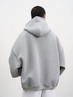 AFGK Air Layer Embroidered Oversized Zip-Up Hoodie