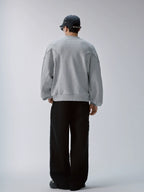 F2CE Pleated Splicing Embroidered Logo Sweatshirt