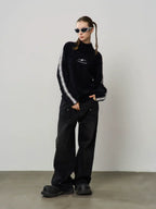 Harsh and Cruel Striped Mohair Logo Knit Sweater