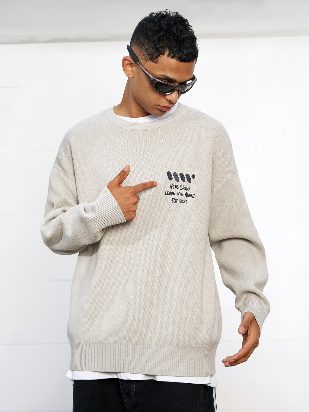 VOTE VVVVOTE Hand Painted Knit Sweater