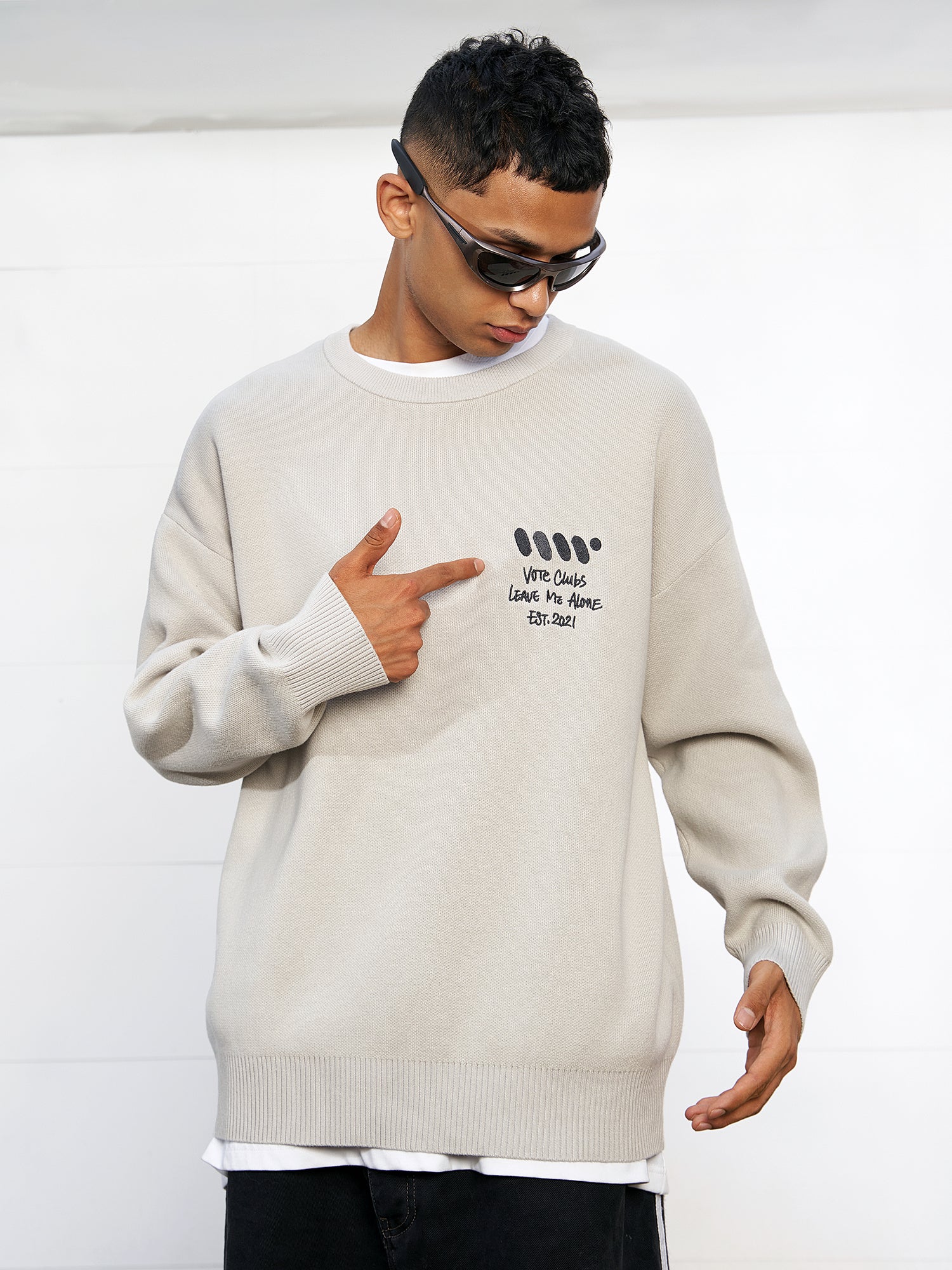 VOTE VVVVOTE Hand Painted Knit Sweater