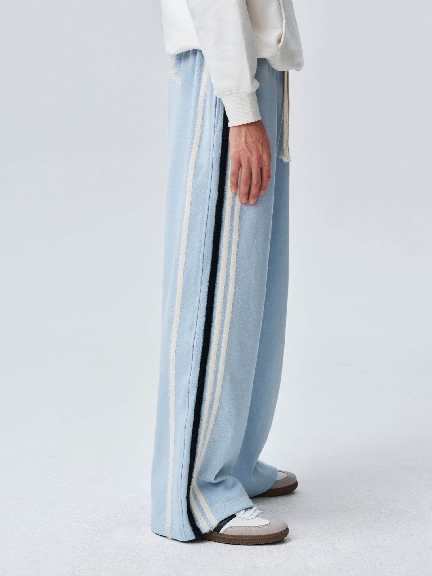 MEDM Side Stripe Four-Bar Drawstring Baggy Sweatpants