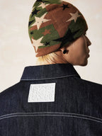 MEDM Embroidered Raw Denim Jacket