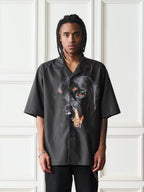 Harsh and Cruel Rottweiler Printed Cuban Shirt