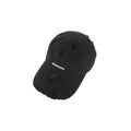 UNDERWATER Washed Ripped Cut Logo Embroidered Baseball Cap