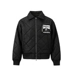 NOVACAM Diamond Plaid Quilted Puffer Jacket