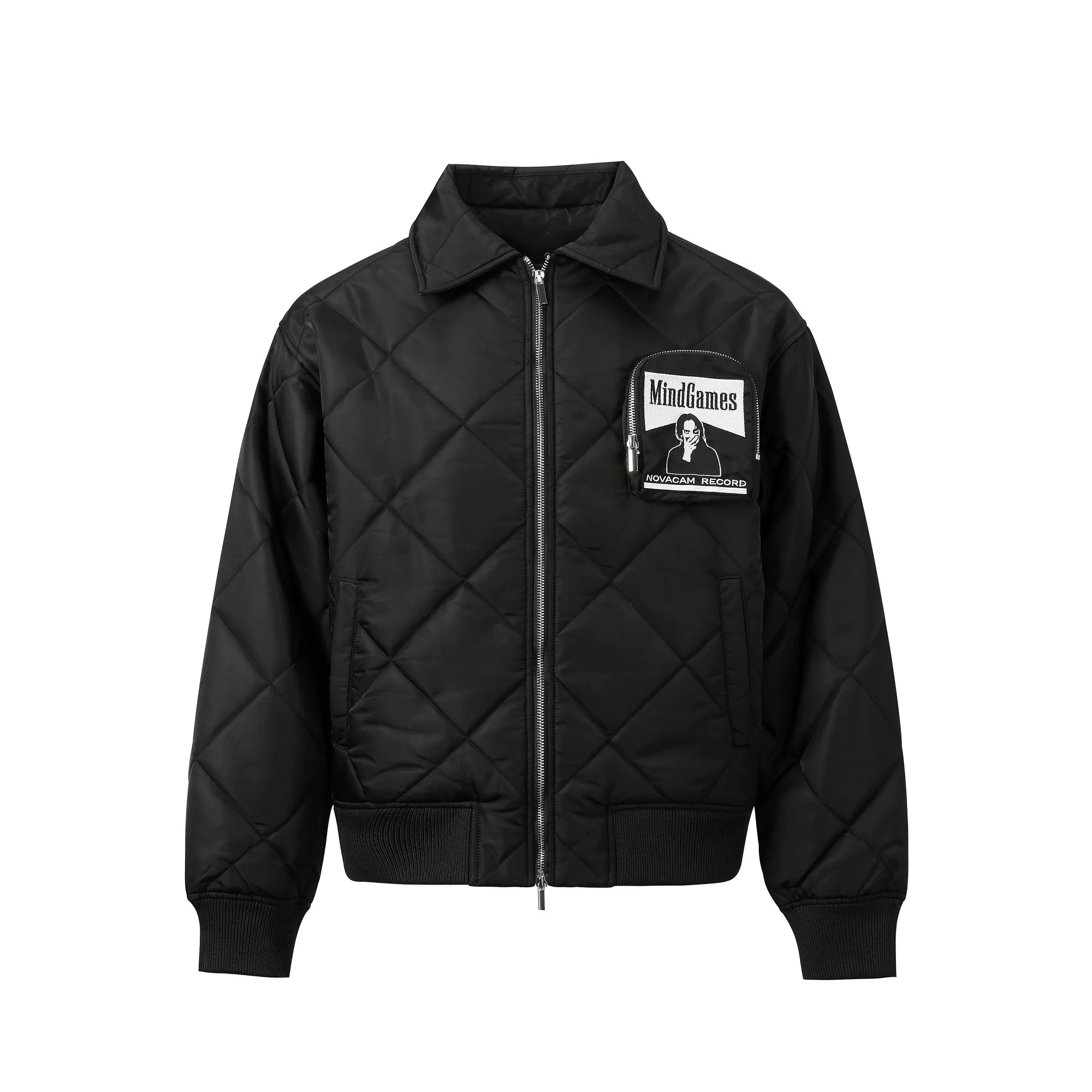 NOVACAM Diamond Plaid Quilted Puffer Jacket